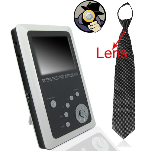 Wireless Spy Camera Necktie with 2.4GHz Motion Detection Wireless DVR - Click Image to Close